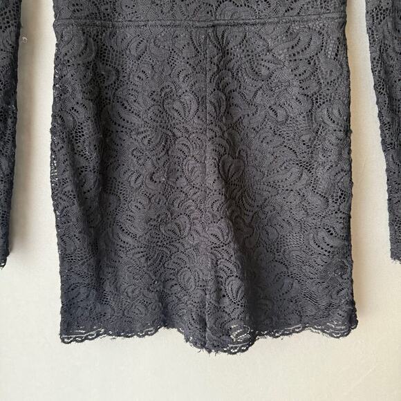 ANGL sz S black lace romper jumpsuit - Picture 8 of 8